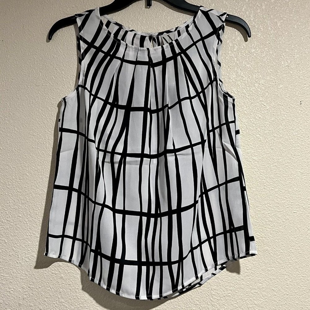 Worthington Petite Womens Pleat Neck Shell,Size PXS